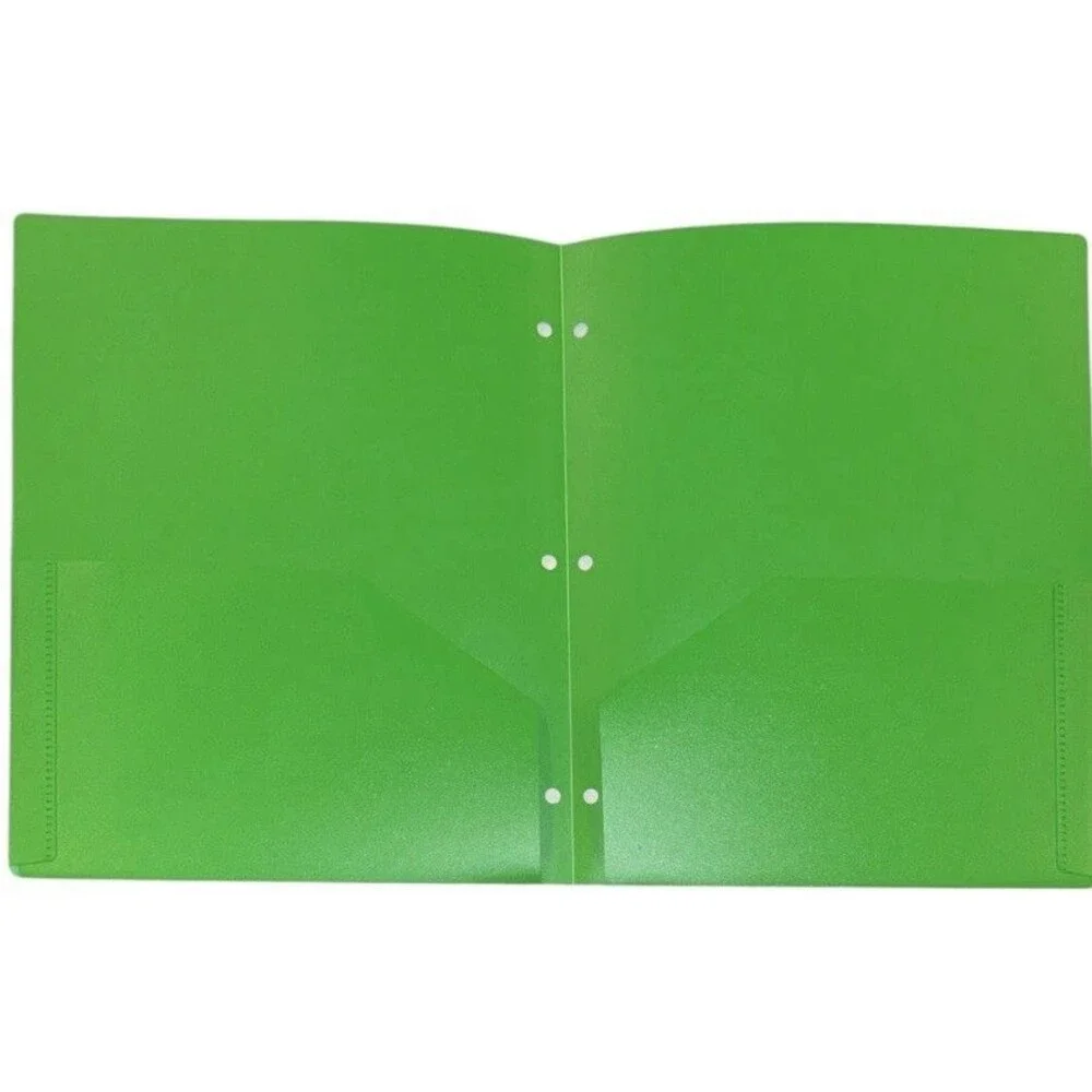 5x Wexford Heavy Duty 2 Pocket Plastic Folders w/ Report Cover 9.5x11